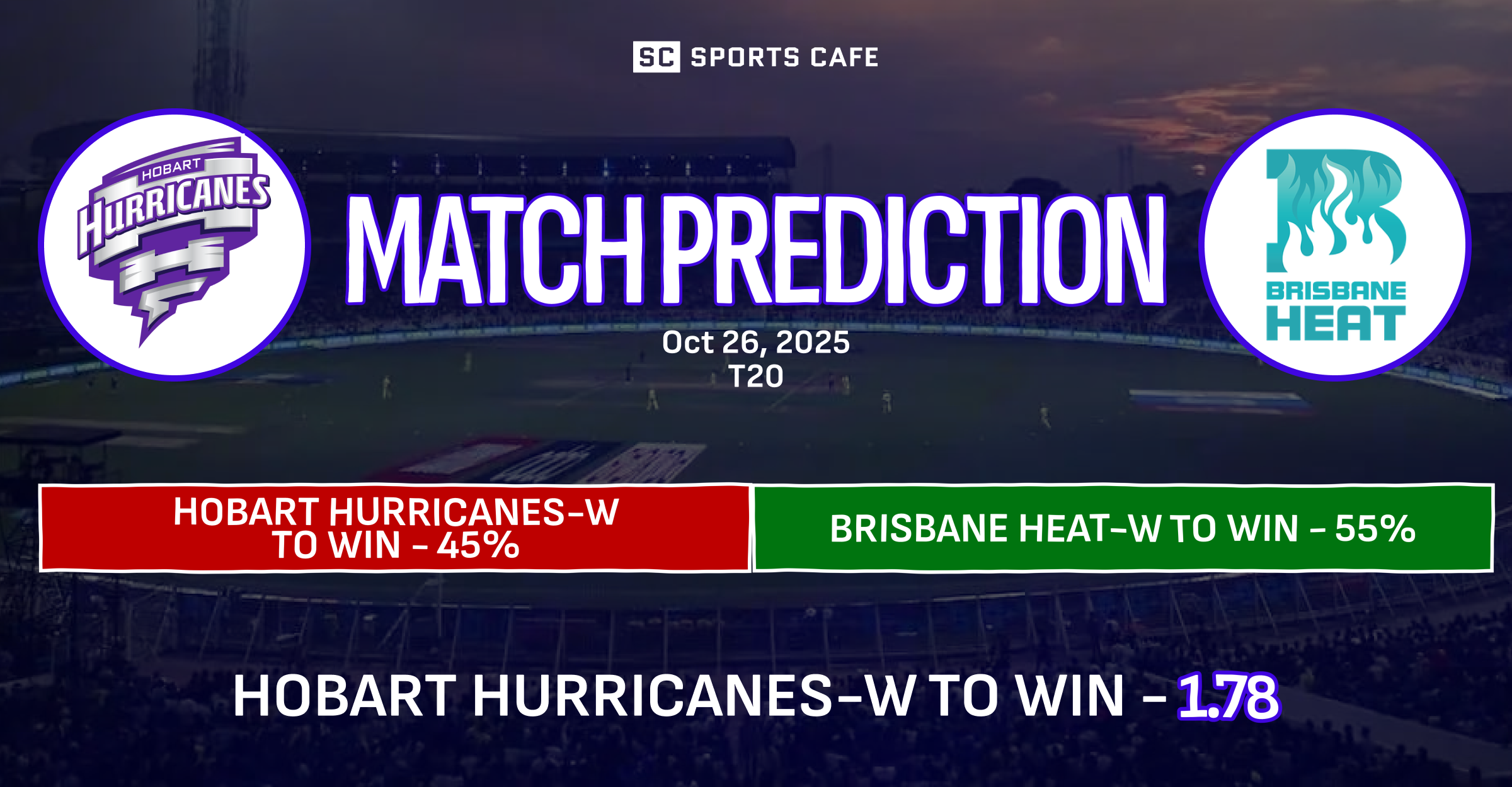 Hobart Hurricanes-W vs Brisbane Heat-W